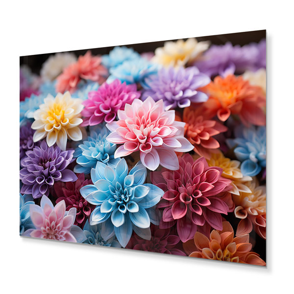 Latitude Run® Chrysanthemums Vibrant Collage Ii On Metal Print Wayfair Canada